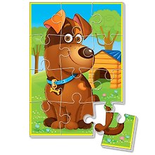 Мягкий пазл «Собачка» 12 элементов, А5, Vladi Toys