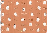 Альбом для рисования 40л А4 "Boo", привидения, карт.обл., спираль, ламинация, микротекстурирование
