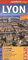 Lyon = Лион. Ламинированная карта. 1:15 000