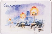 Магнит Центральная аллея, зима (картон) (Екатеринбург) (МК/301/011)