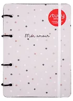 Тетрадь на кольцах в клетку Be Smart, Mon amour, 120 листов