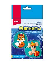 Набор для творчества Lori. Магниты из гипса «Новогодние зверята»