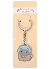 Брелок My lucky charm Котик-космонавт (металл)