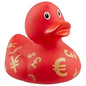Игрушка для ванной, уточка резиновая FUNNY DUCKS "Уточка валюта" (1996) - 0