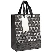 Пакет А5 23*18*10 Triangles Black нейтр., бум.мат.ламинат - 0