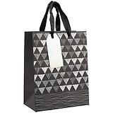 Пакет А5 23*18*10 Triangles Black нейтр., бум.мат.ламинат