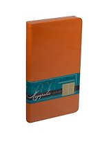 Еженедельник недат. А6 80л "MEGAPOLIS VELVET" оранжевый, иск.кожа, тонир.блок, золотой обрез, ляссе, Bruno Visconti