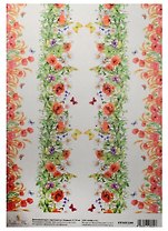 Декупажная карта Цветущий луг (бордюр) (HY501244) (21х30см)