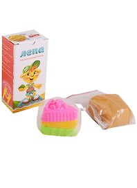 Песок Лепа с минеральным красителем (желтый) (00-00000323) (0,5кг.) (+формочки Пирожные) (3+) (коробка)