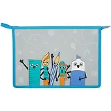 Папка для тетрадей А4 "Веселые друзья" 33*23*5см пластик, молния