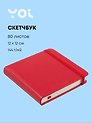 Скетчбук 12*12 80л "Yoi" красный, 140г/м2, слоновая кость, тв.обл., Yoi