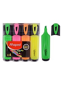 Текстовыделители «Fluo Peps» 4 цвета, Maped