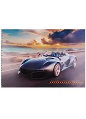 Альбом для рисования Unnika, "Авто будущего", А4, 40 листов, на евроспирали