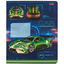 Тетрадь в линейку Hatber «Car Design» в ассортименте, 24 листа