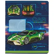 Тетрадь в линейку Hatber, Car Design, 24 листа, в ассортименте