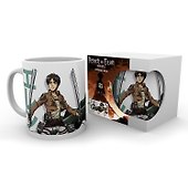 Кружка в подарочной упаковке Аниме Attack On Titan Eren Duo (керамика) (320 мл) - 2