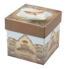 Коробка подарочная СПб "Чувиляева. Кот Арсений. Двор-колодец" 9,5*9,5*10см, картон
