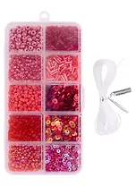 Набор бисера для рукоделия (красный микс)