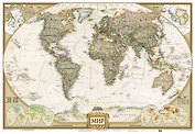 Мир: Карта односторонняя National Geographic