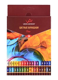 Карандаши цветные "VISTA-ARTISTA" 36цв  Fine, к/к, ВКФ