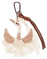Брелок-обвес на сумку Лебедь с короной (текстиль) (13см) (12-2895-202604_03)