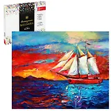 Набор для творчества. Алмазная мозаика на подрамнике "Парусник в море", 40 х 50 см