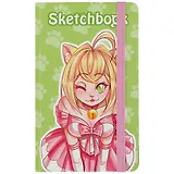 Скетчбук "Девочка-кошка", 40 листов, 21 х 13 см