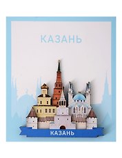 Сувенирный магнит Кремль (Казань) (дерево) (КзнКр1)