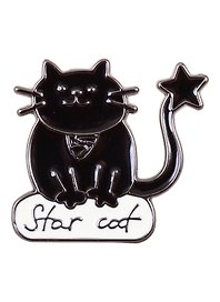 Значок «Котик со звездой», металл, Pin Joy