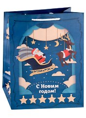 Пакет А4 32*26*12,7 "В сказку!" Новый год, бум.мат.