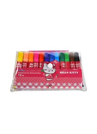 Фломастеры 12цв "Hello Kitty" акварельные, блистер, подвес, Премьера