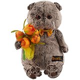 Игрушка мягкая Budi Basa, Басик с букетом оранжевых пионов (В1) Ks22-117