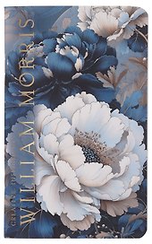 Книга для записей 130*210 32л "Creative. Inspired by William Morris (пионы синие и белые)" скрепка