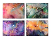 Папка-конверт А4 на кнопке "Голография" ассорти