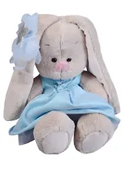 Мягкая игрушка Зайка Ми в голубом платье со звездой (18 см) (SidS-207)
