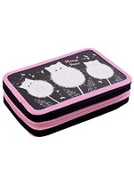 Пенал 3отд. "Котята в одуванчиках" 190*110мм, молния, глянц.ламинация, таблица умножения, инд.уп.