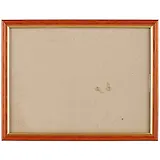 Рама со стеклом, дерево, коричневая с золотом, 18 х 24 см