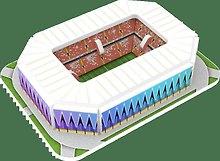 Сборная модель, 3D пазл, стадион  Ростов Арена,10 дет., 7,4*5,4*1,8см