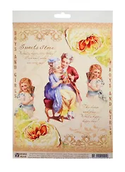 Декупажная карта Девочка и мальчик (S-092) (упаковка)