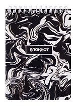 Блокнот А6 120л кл. "ЧЕРНО-БЕЛАЯ ФАКТУРА" гребень, сплошн.УФ-лак