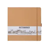 Скетчбук 20*20 80л "Sketchmarker"  капучино, 140г/м2, слоновая кость, тв.обл.