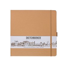 Скетчбук 20*20 80л "Sketchmarker"  капучино, 140г/м2, слоновая кость, тв.обл.