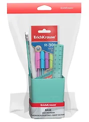 Набор настольный "Base. Pastel Mint" (4 ручки, карандаш, линейка), мятный, ErichKrause