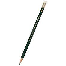 Карандаш ч/гр с ластиком "Castell-9000" В, Faber-Castell