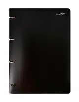 Тетрадь А4 80л кл. "Onyx" на кольцах, смен.блок, пласт.обл.