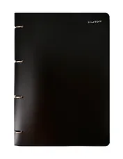 Тетрадь А4 80л кл. "Onyx" на кольцах, смен.блок, пласт.обл.