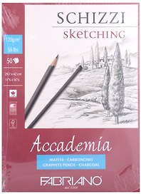 Альбом для зарисовок 29,7*42см 50л "Accademia" склейка, 120г/м2, Fabriano 