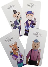 Записная книжка «Animal's style» А6+, 24 листа в клетку, сшивка, Languo, в ассортименте