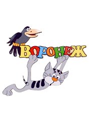 ГС Магнит Воронеж Кот с вороной (7,5см)(дерево)