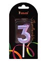 Свеча для торта Цифра 3 Градиент  (4см) (блистер) (12-7color-candle_31)